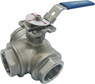 Picture of SS 316 3 Way T Port Ball Valve 1000 FNPT  - ISO Direct mount