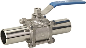 Picture of SS 316 Extended Weld end 3-Piece Full Port Ball Valve 1000