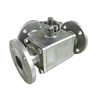 Picture of SS CF8M 3 Way L Port  Ball Valve 150 Flanged - ISO Direct mount