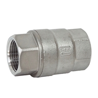 Picture of SS 316 2-Piece inline Spring Check Valve High-Temp FNPT